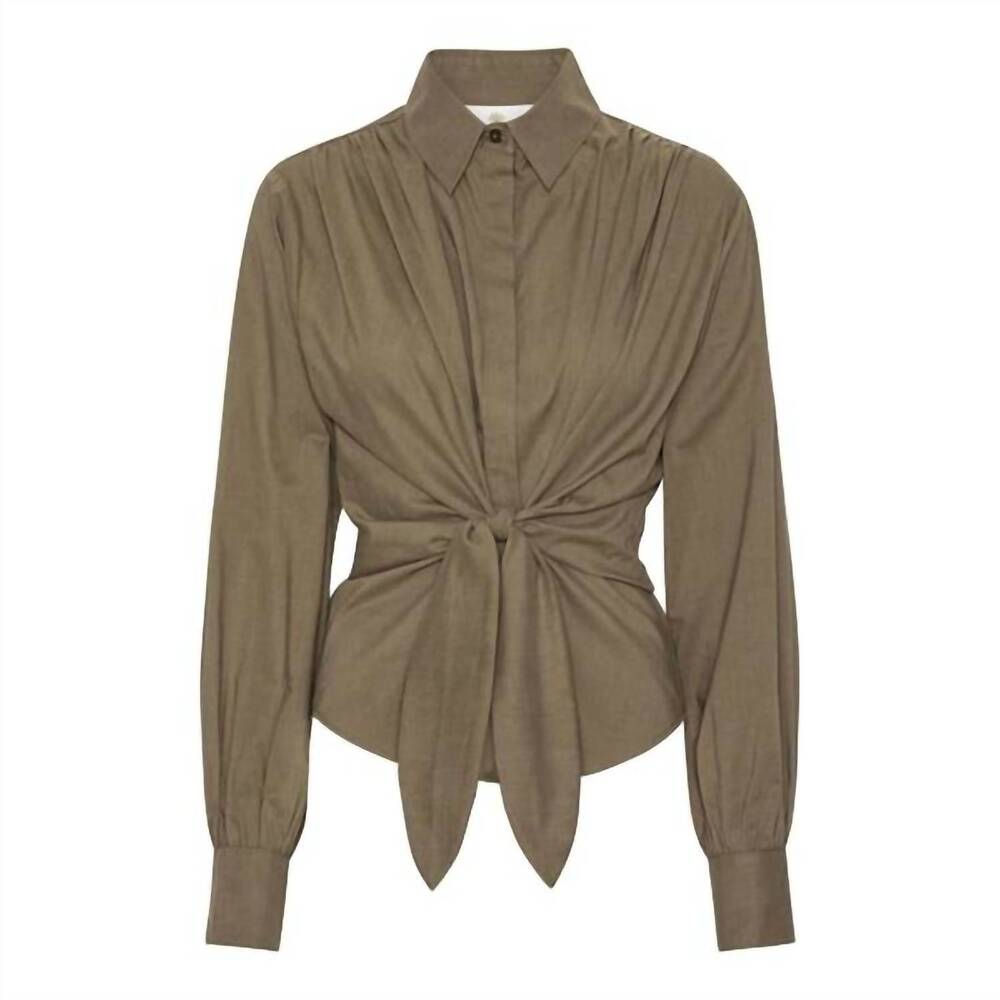 NEW KARMAMIA women's lee shirt in khaki green